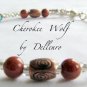&acirc;�&laquo;CHEROKEE WOLF&acirc;�&laquo; TURQUOISE & GOLDSTONE GEMSTONE ANKLE CHAIN ANKLET ANKLE BRACELET