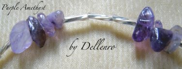 &acirc;�&laquo;AMETHYST&acirc;�&laquo; PURPLE HANDCRAFTED BEADED GEMSTONE ANKLET ANKLE CHAIN ANKLE BRACELET