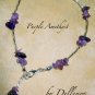 &acirc;�&laquo;AMETHYST&acirc;�&laquo; PURPLE HANDCRAFTED BEADED GEMSTONE ANKLET ANKLE CHAIN ANKLE BRACELET