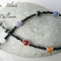 &acirc;�&laquo;9 CHAKRA BLACK&acirc;�&laquo; HANDCRAFTED GEMSTONE ANKLET ANKLE CHAIN ANKLE BRACELET