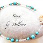 &acirc;�&laquo;SIOUX&acirc;�&laquo; HANDCRAFTED TURQUOISE & SHELL GEMSTONE ANKLE CHAIN ANKLET ANKLE BRACELET