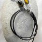 ✫LEATHER & TIGERS EYE✫ MENS EYEGLASS GLASSES SPECTACLE CHAIN HOLDER CORD