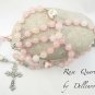 &acirc;�&laquo;ROSE QUARTZ&acirc;�&laquo; PINK GEMSTONE HANDCRAFTED FIVE DECADE ROSARY (GIift boxed