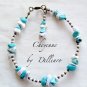 &acirc;�&laquo;CHEYENNE&acirc;�&laquo; HANDCRAFTED TURQUOISE GEMSTONE ANKLE CHAIN ANKLET ANKLE BRACELET