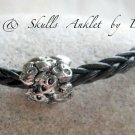 ✫LEATHER & SKULLS✫ ANKLE CHAIN BRACELET ANKLET WRAP SURF BOHO GOTHIC