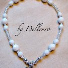 ✫PURE WHITE✫ HANDCRAFTED BEADED ANKLE CHAIN BRACELET ANKLET (Size menu below)