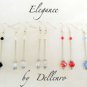 &acirc;�&laquo;ELEGANCE&acirc;�&laquo; HANDCRAFTED SILVER PLATED CRYSTAL DROP DANGLE EARRINGS  (1 PAIR)