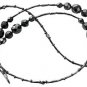 &acirc;�&laquo;BLACKOUT&acirc;�&laquo; HANDCRAFTED BLACK BEADED EYEGLASS GLASSES SPECTACLES CHAIN HOLDER
