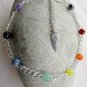 &acirc;�&laquo;CHAKRA&acirc;�&laquo; GEMSTONE BEADED ANKLE CHAIN ANKLET ANKLE BRACELET 9.5" & 2" EXTENDER