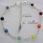 &acirc;�&laquo;CHAKRA&acirc;�&laquo; GEMSTONE BEADED ANKLE CHAIN ANKLET ANKLE BRACELET 9.5" & 2" EXTENDER