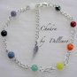 ✫CHAKRA✫ GEMSTONE BEADED ANKLE CHAIN ANKLET ANKLE BRACELET 9.5" & 2" EXTENDER