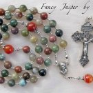 ✫FANCY JASPER✫ BEAUTIFUL HANDCRAFTED GEMSTONE ROSARY (GIFT BOXED)