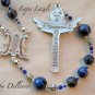 &acirc;�&laquo; LAPIS LAZULI &acirc;�&laquo; BLUE GEMSTONE HANDCRAFTED FIVE DECADE ROSARY (GIFT BOXED)