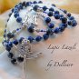 &acirc;�&laquo; LAPIS LAZULI &acirc;�&laquo; BLUE GEMSTONE HANDCRAFTED FIVE DECADE ROSARY (GIFT BOXED)