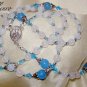 &acirc;�&laquo;WHITE AND BLUE JADE&acirc;�&laquo; HANDCRAFTED GEMSTONE ROSARY 6mm