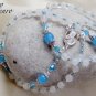 ✫WHITE AND BLUE JADE✫ HANDCRAFTED GEMSTONE ROSARY 6mm