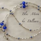 ✫BLUE MOON✫ HANDCRAFTED  BEADED EYEGLASS GLASSES SPECTACLES CHAIN HOLDER