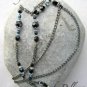 &acirc;�&laquo;MIDNIGHT OIL&acirc;�&laquo; BLACK BEADED GLASSES SPECTACLES EYEGLASSES CHAIN HOLDER CORD