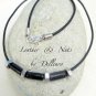 â«LEATHER & NUTS â« UNISEX NECKLACE WITH STAINLESS STEEL. U CHOOSE COLOUR & SIZE