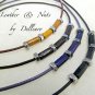 â«LEATHER & NUTS â« UNISEX NECKLACE WITH STAINLESS STEEL. U CHOOSE COLOUR & SIZE