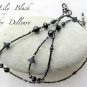 &acirc;�&laquo;LILY BLACK&acirc;�&laquo; BEADED EYEGLASSES GLASSES SPECTACLES CHAIN  HOLDER CORD