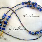 ✫BLUE CLOISONNE✫ BEADED EYEGLASSES SPECTACLES GLASSES CHAIN HOLDER CORD