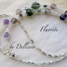 ✫FLUORITE✫ HANDCRAFTED GEMSTONE EYGLASS GLASSES SPECTACLE CHAIN HOLDER CORD