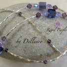 ✫REGAL PURPLE✫ BEADED EYEGLASS SPECTACLES GLASSES CHAIN HOLDER CORD