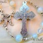 &acirc;�&laquo;OPALITE&acirc;�&laquo; GEMSTONE WHITE HANDCRAFTED ROSARY (GIFT BOXED)