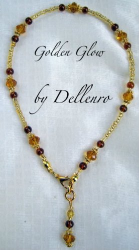 &acirc;�&laquo;GOLDEN GLOW&acirc;�&laquo; BEADED ANKLE CHAIN BRACELET ANKLET All sizes