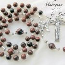 ✫MAHOHANY OBSIDIAN ✫ BEAUTIFUL HANDCRAFTED GEMSTONE ROSARY (GIFT BOXED)