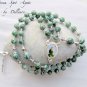 &acirc;�&laquo;GREEN SPOT AGATE&acirc;�&laquo; BEAUTIFUL HANDCRAFTED GEMSTONE ROSARY (GIFT BOXED)