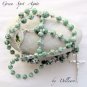 &acirc;�&laquo;GREEN SPOT AGATE&acirc;�&laquo; BEAUTIFUL HANDCRAFTED GEMSTONE ROSARY (GIFT BOXED)