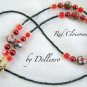 &acirc;�&laquo;RED CLOISONNE&acirc;�&laquo;  BEADED EYEGLASSES GLASSES SPECTACLES CHAIN HOLDER CORD