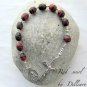✫RED SWIRL✫  HANDCRAFTED DURANGA GLASS ONE DECADE TENNER ROSARY CHAPLET (Boxed)