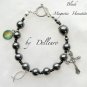 â«BLACK MAGNETIC HEMATITEâ« UNISEX ROSARY BRACELET