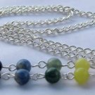 ✫9 CHAKRA✫ GEMSTONES SILVERPLATED EYEGLASS GLASSES SPECTACLES CHAIN HOLDER CORD