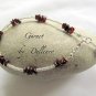 &acirc;�&laquo;GARNET&acirc;�&laquo; HANDCRAFTED DEEP RED GEMSTONE ANKLET ANKLE CHAIN ANKLE BRACELET