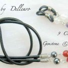 ✫9 CHAKRA✫ GEMSTONE AND LEATHER EYEGLASS GLASSES SPECTACLES CHAIN HOLDER CORD