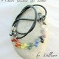 â«9 CHAKRAâ« GEMSTONE AND LEATHER EYEGLASS GLASSES SPECTACLES CHAIN HOLDER CORD