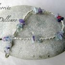✫FLUORITE✫ HANDCRAFTED GEMSTONE ANKLET ANKLE CHAIN ANKLE BRACELET