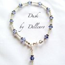 ✫ DUSK ✫ PURPLE  BEADED ANKLE CHAIN BRACELET ANKLET All sizes
