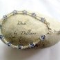 &acirc;�&laquo; DUSK &acirc;�&laquo; PURPLE  BEADED ANKLE CHAIN BRACELET ANKLET All sizes