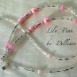 &acirc;�&laquo;LILY PINK&acirc;�&laquo; BEADED EYEGLASS GLASSES SPECTACLES CHAIN HOLDER CORD