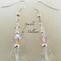 &acirc;�&laquo;SPARKLE&acirc;�&laquo; SILVER PLATED CRYSTAL DROP DANGLE EARRINGS Pink, Blue or Peach
