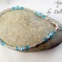 &acirc;�&laquo;AQUA&acirc;�&laquo; BLUE HANDCRAFTED BEADED CRYSTAL ANKLE CHAIN ANKLET ANKLE BRACELET