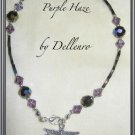 ✫PURPLE HAZE✫ HANDCRAFTED BEADED CRYSTAL ANKLE CHAIN ANKLET ANKLE BRACELET