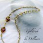 &acirc;�&laquo;GOLDRUSH&acirc;�&laquo; HANDCRAFTED CRYSTAL ASYMMETRICAL NECKLACE. Clearance