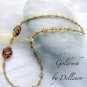 ✫GOLDRUSH✫ HANDCRAFTED CRYSTAL ASYMMETRICAL NECKLACE. Clearance