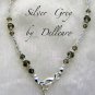 &acirc;�&laquo;SILVER GREY&acirc;�&laquo; HANDCRAFTED BEADED CRYSTAL ANKLE CHAIN ANKLET ANKLE BRACELET
